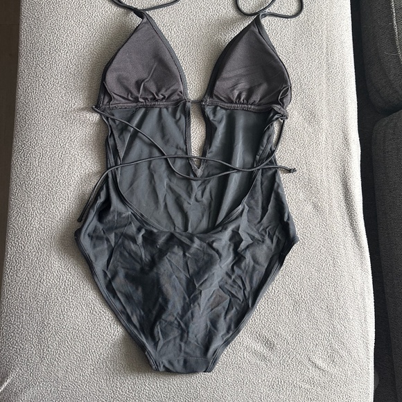 Black American eagle open back one piece swimsuit - Picture 3 of 4